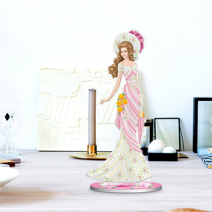 DIY Diamonds Painting Ornaments Handmade Elegant Lady Art Crafts Home Decoration