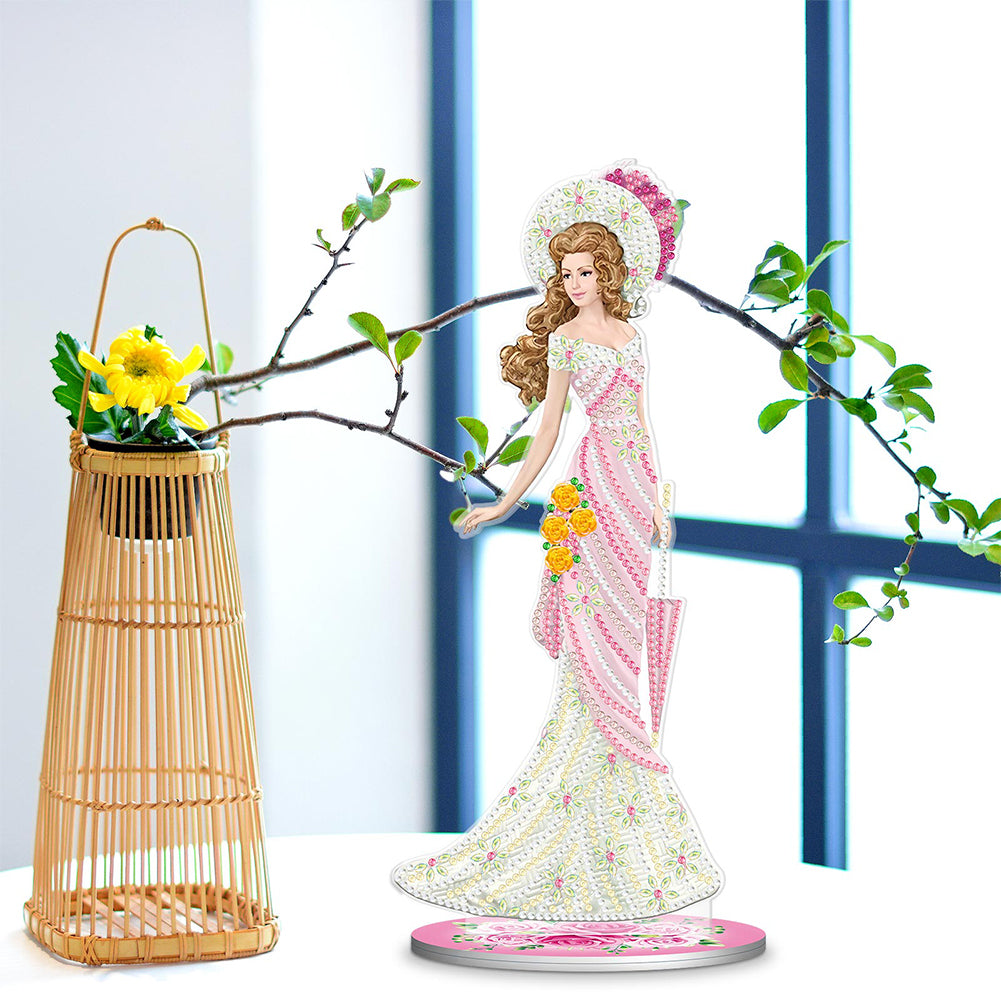 DIY Diamonds Painting Ornaments Handmade Elegant Lady Art Crafts Home Decoration