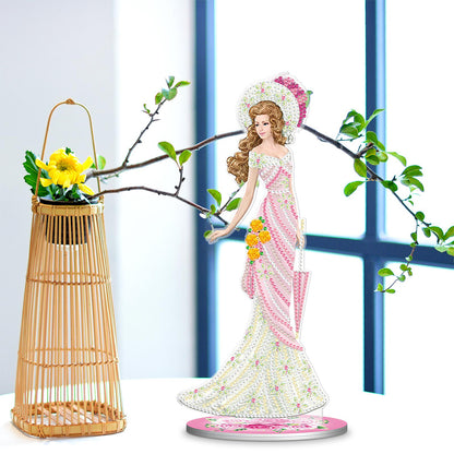 DIY Diamonds Painting Ornaments Handmade Elegant Lady Art Crafts Home Decoration