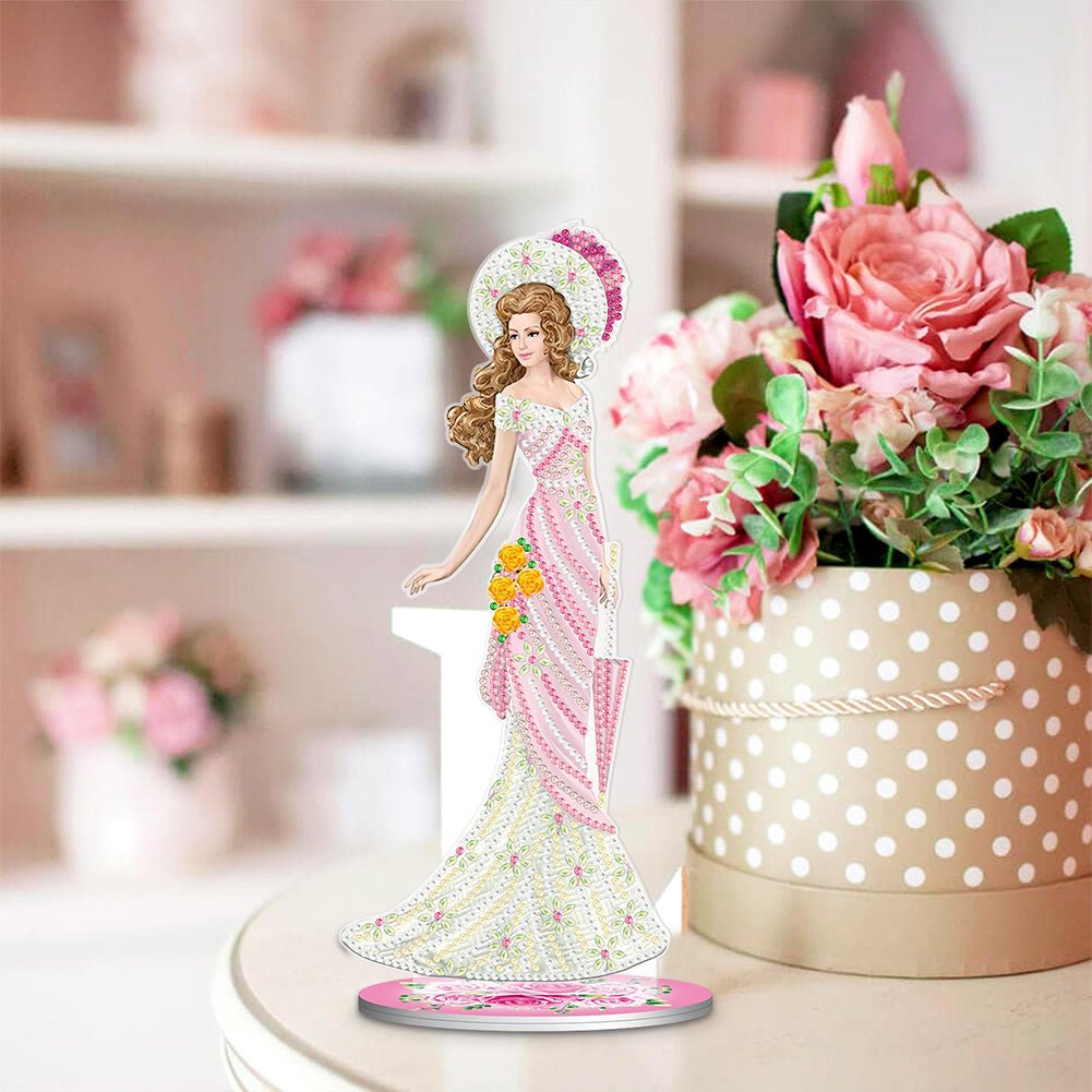 DIY Diamonds Painting Ornaments Handmade Elegant Lady Art Crafts Home Decoration
