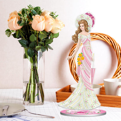 DIY Diamonds Painting Ornaments Handmade Elegant Lady Art Crafts Home Decoration