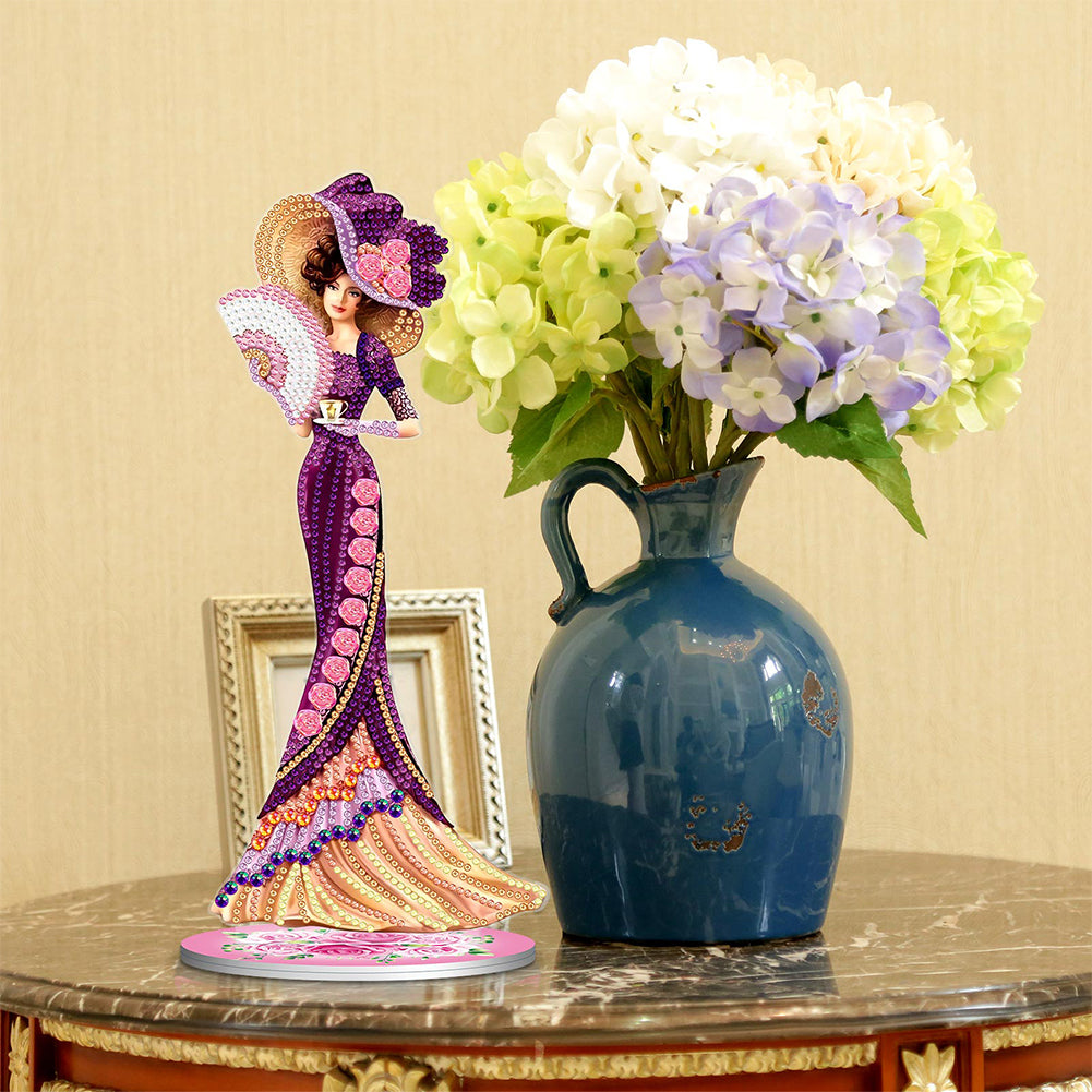 DIY Diamonds Painting Ornaments Handmade Elegant Lady Art Crafts Home Decoration