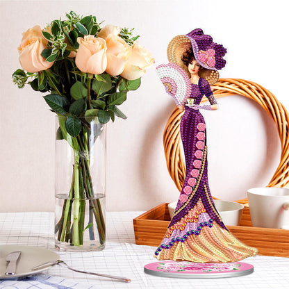 DIY Diamonds Painting Ornaments Handmade Elegant Lady Art Crafts Home Decoration