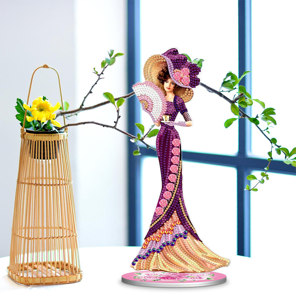 DIY Diamonds Painting Ornaments Handmade Elegant Lady Art Crafts Home Decoration
