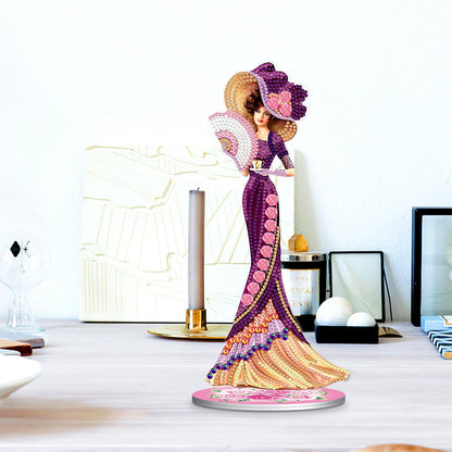 DIY Diamonds Painting Ornaments Handmade Elegant Lady Art Crafts Home Decoration