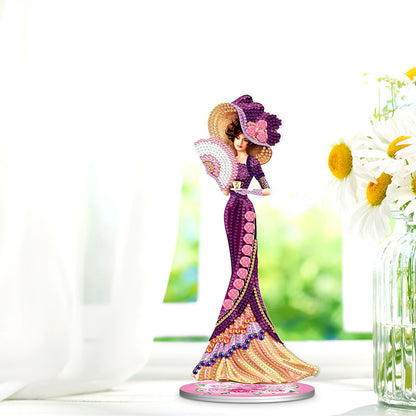 DIY Diamonds Painting Ornaments Handmade Elegant Lady Art Crafts Home Decoration