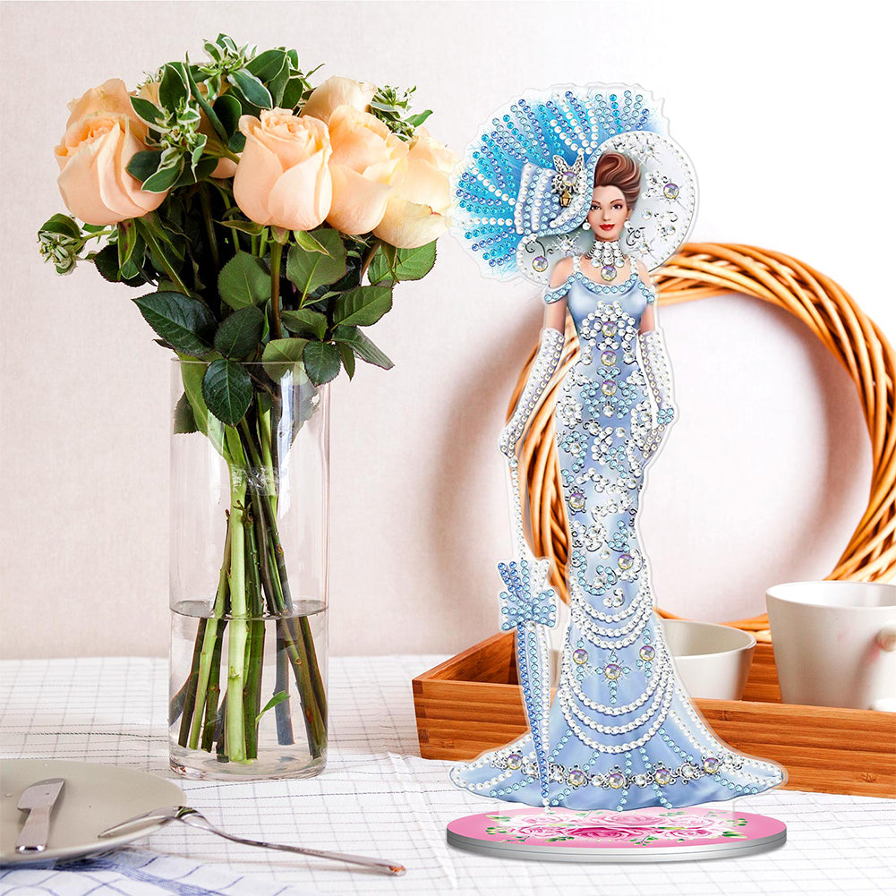 DIY Diamonds Painting Ornaments Handmade Elegant Lady Art Crafts Home Decoration
