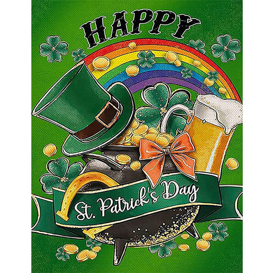 Happy St. Patrick'S Day - Full Round Drill Diamond Painting 30*40CM