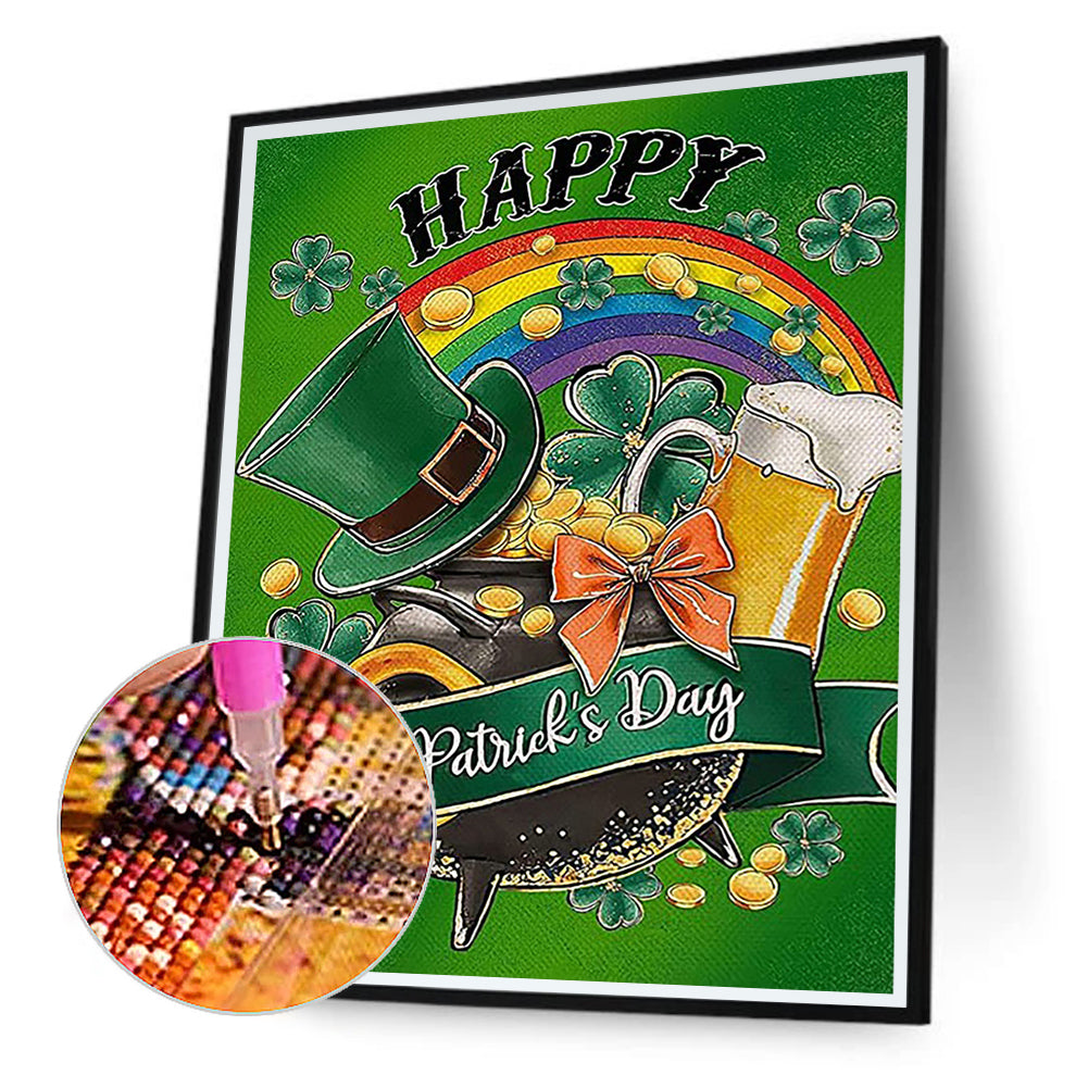 Happy St. Patrick'S Day - Full Round Drill Diamond Painting 30*40CM