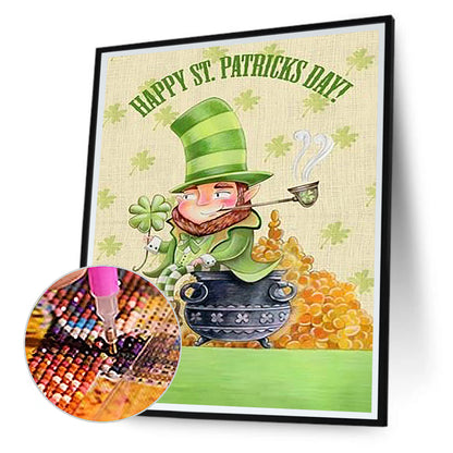 Happy St. Patrick'S Day - Full Round Drill Diamond Painting 30*40CM