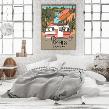 Camping - Full Round Drill Diamond Painting 30*40CM