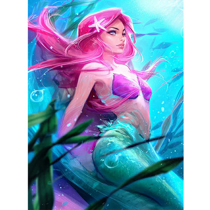 Mermaid - Full Round Drill Diamond Painting 30*40CM