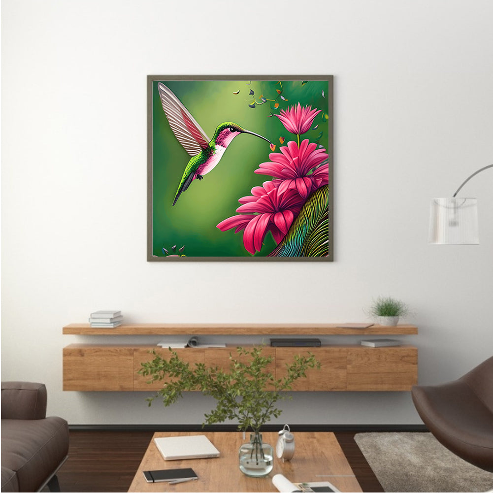 Hummingbird - Full Round Drill Diamond Painting 30*30CM