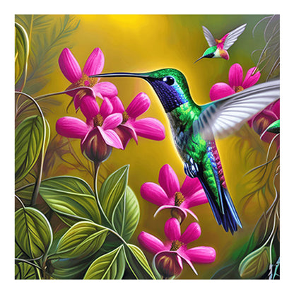 Hummingbird - Full Round Drill Diamond Painting 30*30CM