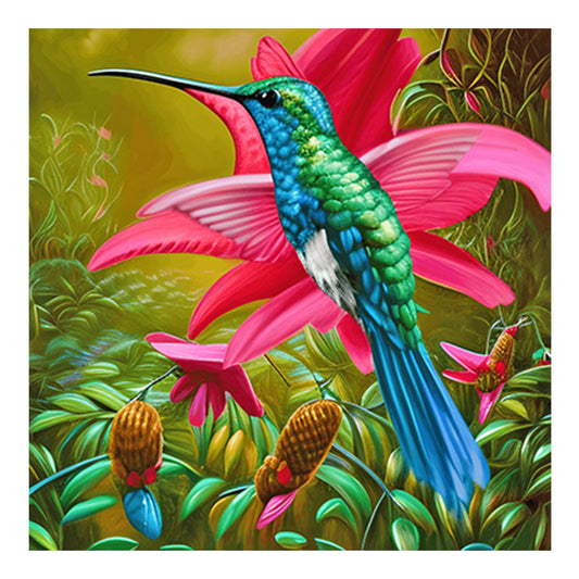 Hummingbird - Full Round Drill Diamond Painting 30*30CM