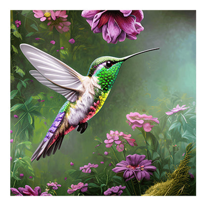 Hummingbird - Full Round Drill Diamond Painting 30*30CM