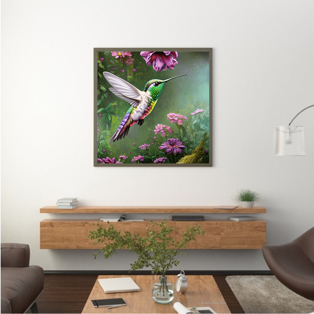 Hummingbird - Full Round Drill Diamond Painting 30*30CM