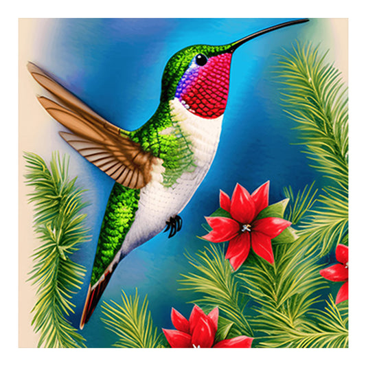 Hummingbird - Full Round Drill Diamond Painting 30*30CM