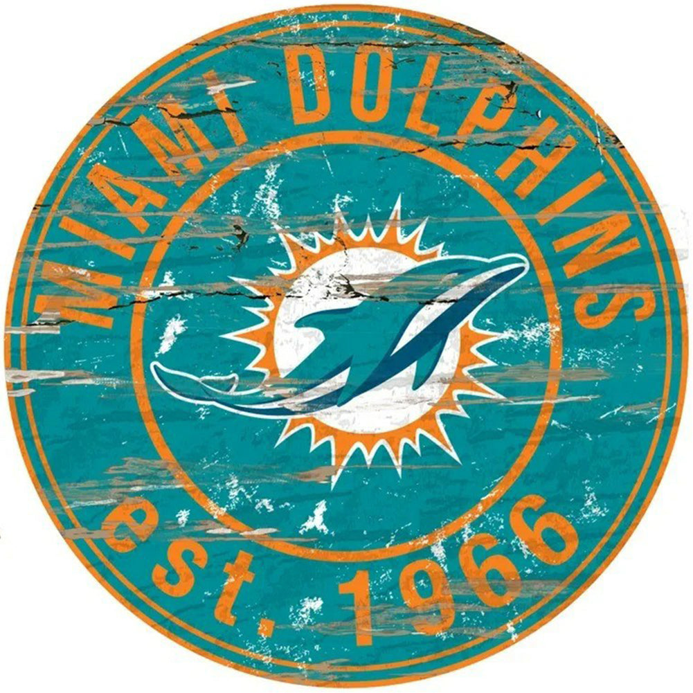 Miami Dolphins - Full Round Drill Diamond Painting 30*30CM