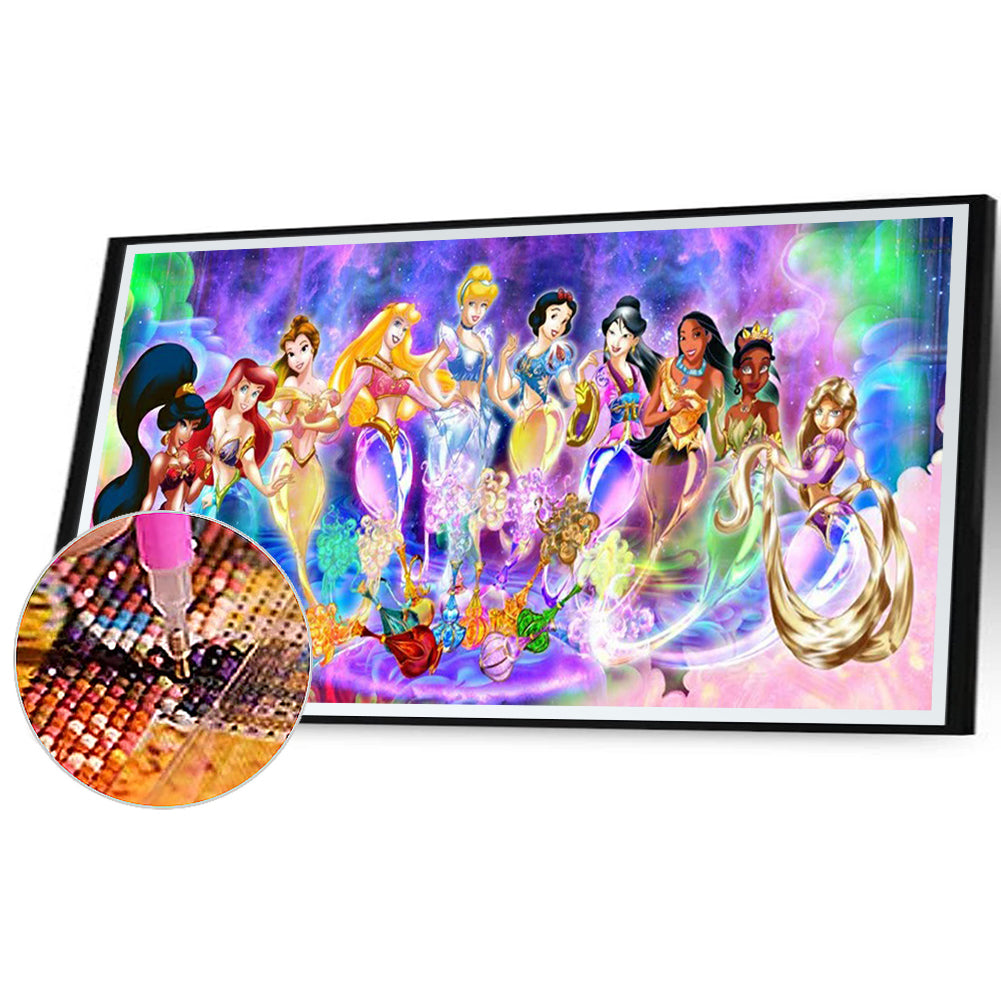 Disney Princess Collection - Full Round Drill Diamond Painting 80*40CM