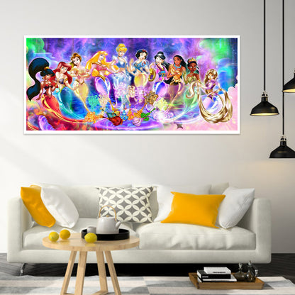 Disney Princess Collection - Full Round Drill Diamond Painting 80*40CM