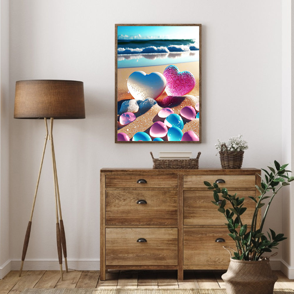 Beach Rainbow Stone - Full Round Drill Diamond Painting 30*40CM