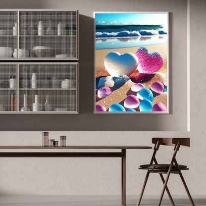 Beach Rainbow Stone - Full Round Drill Diamond Painting 30*40CM