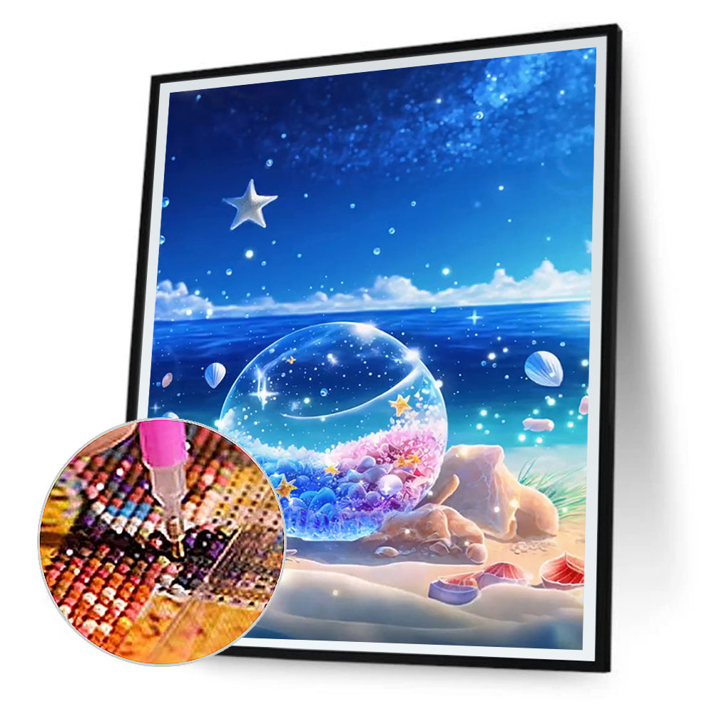 Beach Rainbow Stone - Full Round Drill Diamond Painting 30*40CM