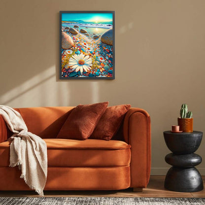 Beach Rainbow Stone - Full Round Drill Diamond Painting 30*40CM