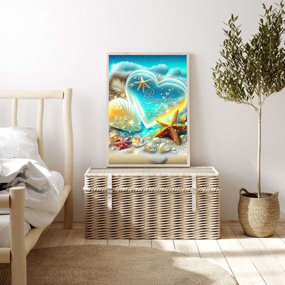 Beach Rainbow Stone - Full Round Drill Diamond Painting 30*40CM