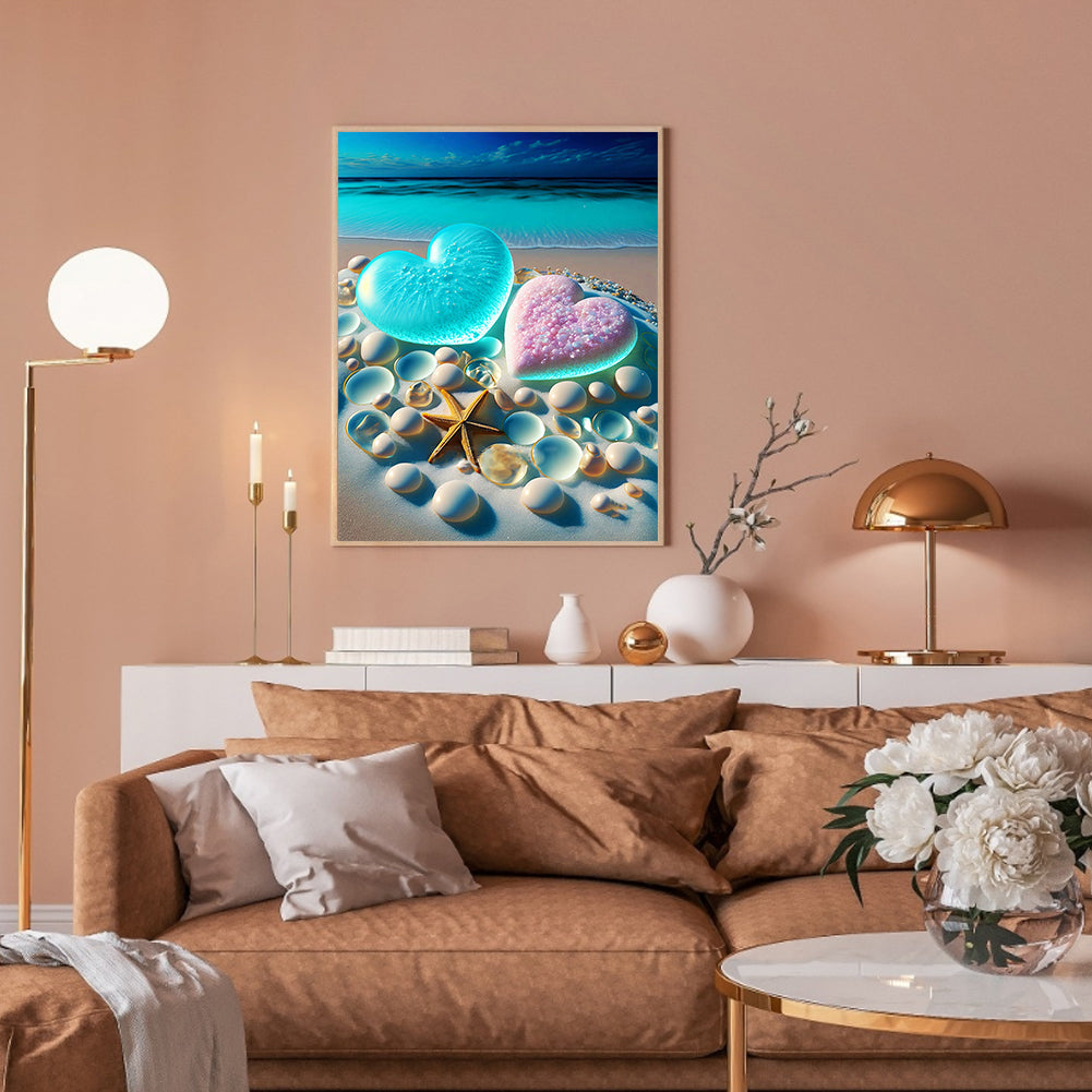 Beach Rainbow Stone - Full Round Drill Diamond Painting 30*40CM