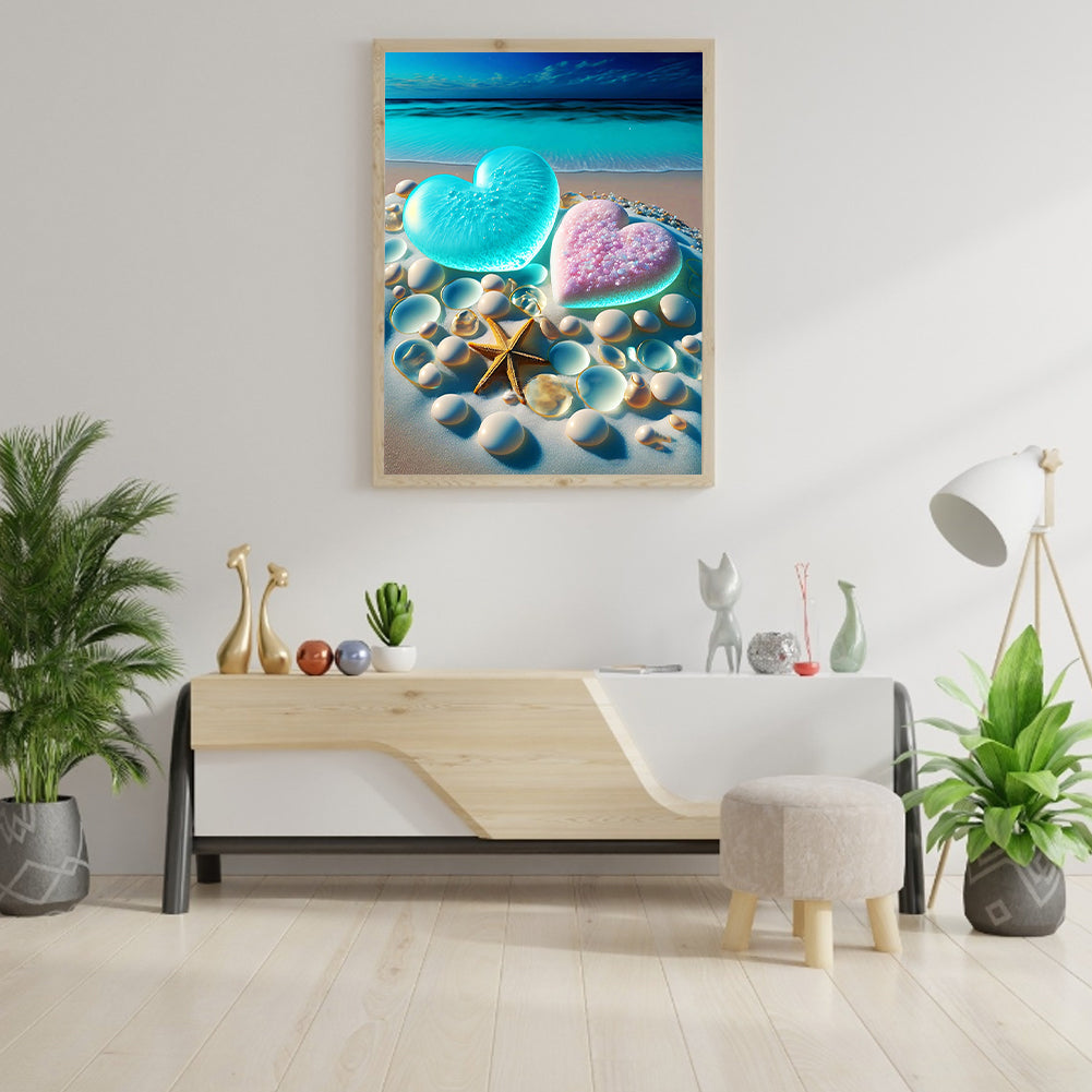 Beach Rainbow Stone - Full Round Drill Diamond Painting 30*40CM