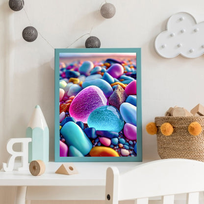 Beach Rainbow Stone - Full Round Drill Diamond Painting 30*40CM