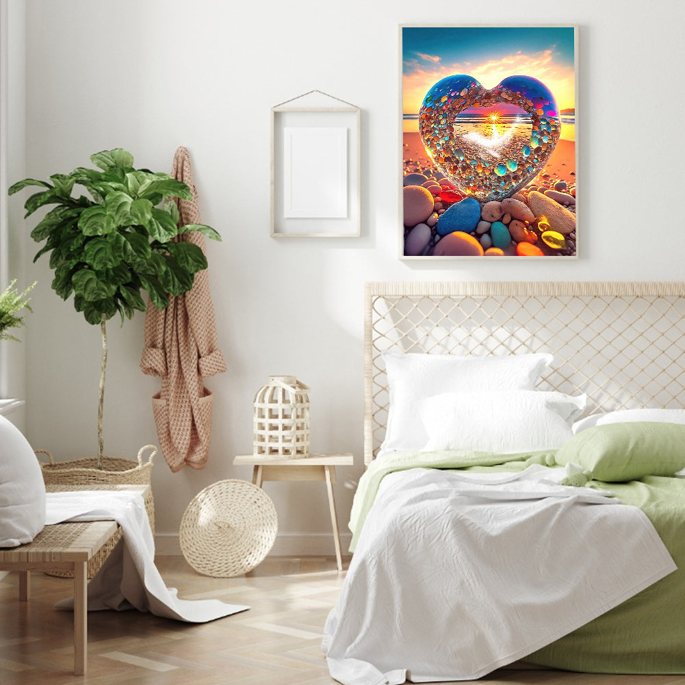 Beach Rainbow Stone - Full Round Drill Diamond Painting 30*40CM