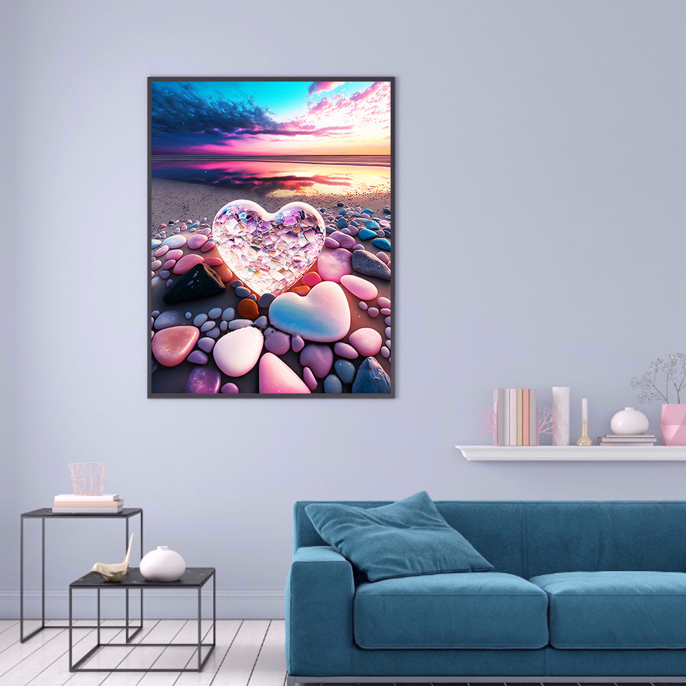 Beach Rainbow Stone - Full Round Drill Diamond Painting 30*40CM