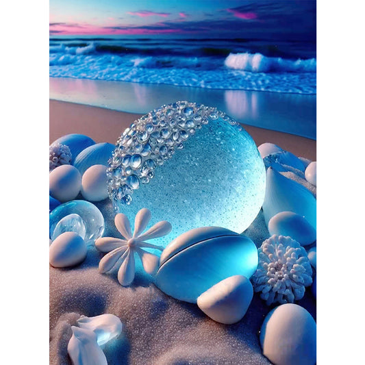 Beach Rainbow Stone - Full Round Drill Diamond Painting 30*40CM