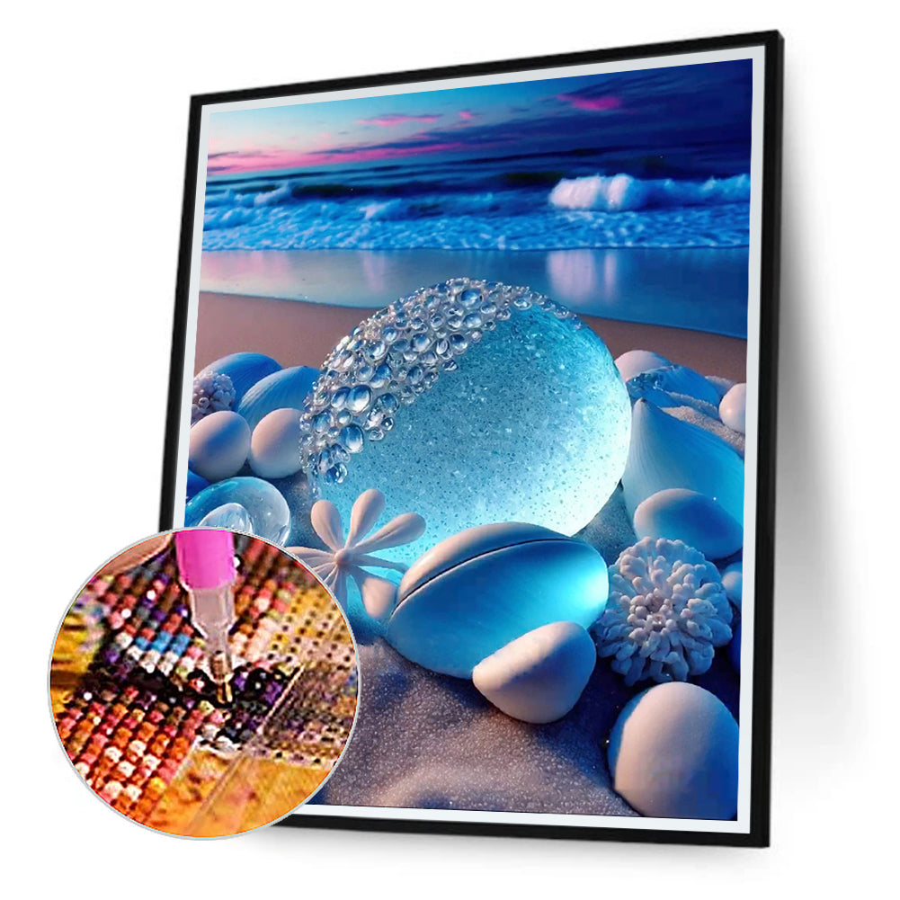 Beach Rainbow Stone - Full Round Drill Diamond Painting 30*40CM