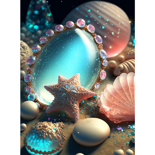 Beach Rainbow Stone - Full Round Drill Diamond Painting 30*40CM