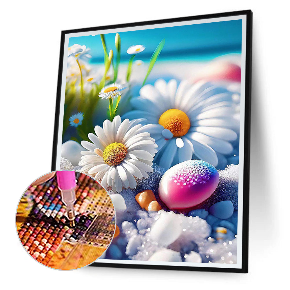 Beach Rainbow Stone - Full Round Drill Diamond Painting 30*40CM