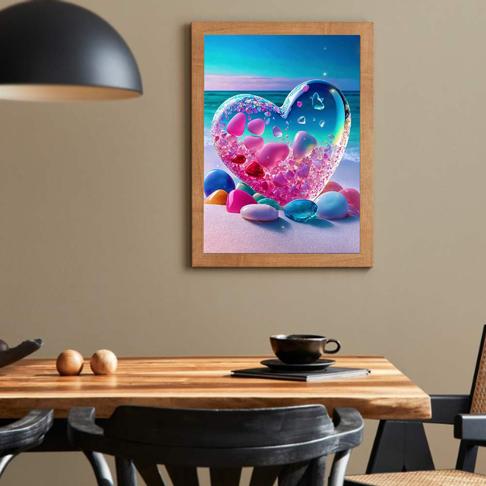 Beach Rainbow Stone - Full Round Drill Diamond Painting 30*40CM
