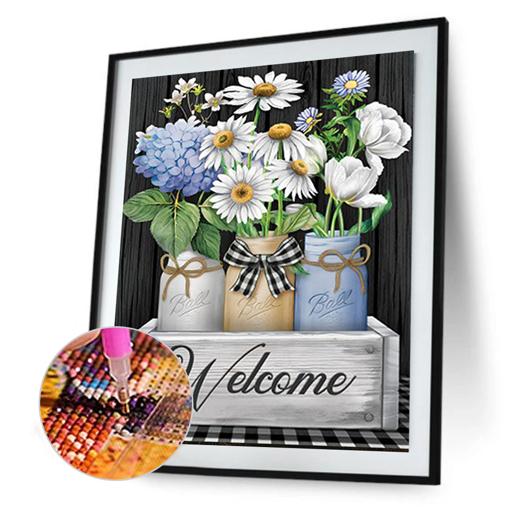 Daisy Bouquet - Full Square Drill Diamond Painting 30*40CM