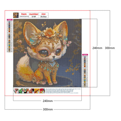 Little Fox - Full Round Drill Diamond Painting 30*30CM