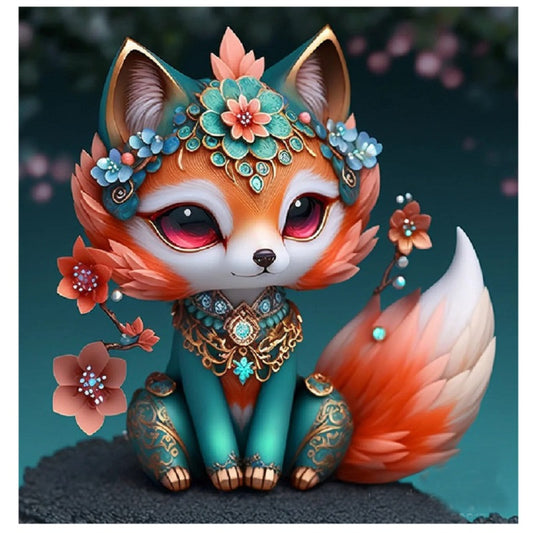 Little Fox - Full Round Drill Diamond Painting 30*30CM