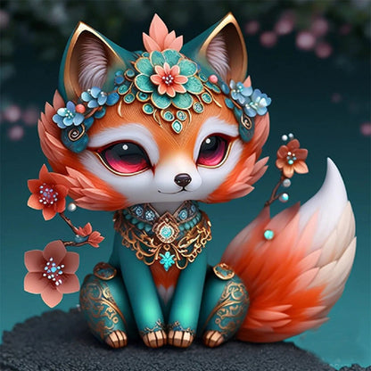 Little Fox - Full Round Drill Diamond Painting 30*30CM