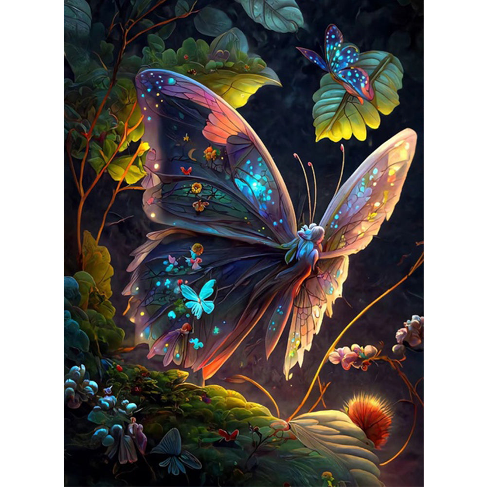 Dream Butterfly - Full Round Drill Diamond Painting 30*40CM