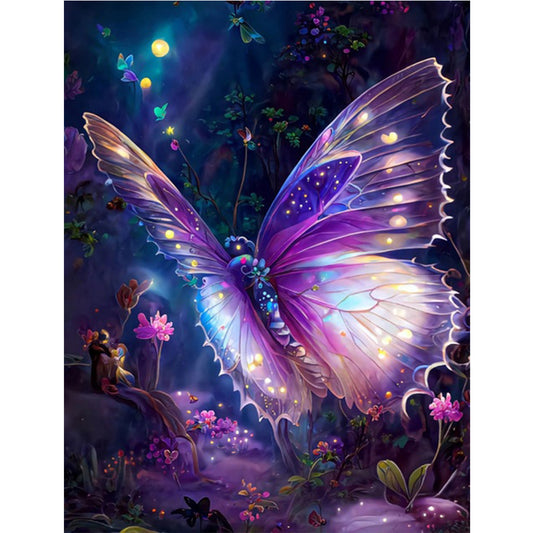 Dream Butterfly - Full Round Drill Diamond Painting 30*40CM