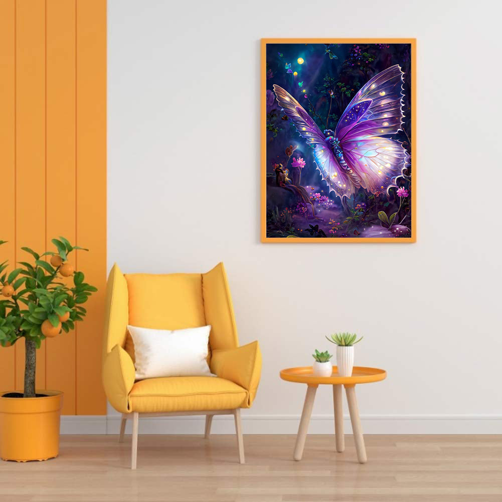 Dream Butterfly - Full Round Drill Diamond Painting 30*40CM