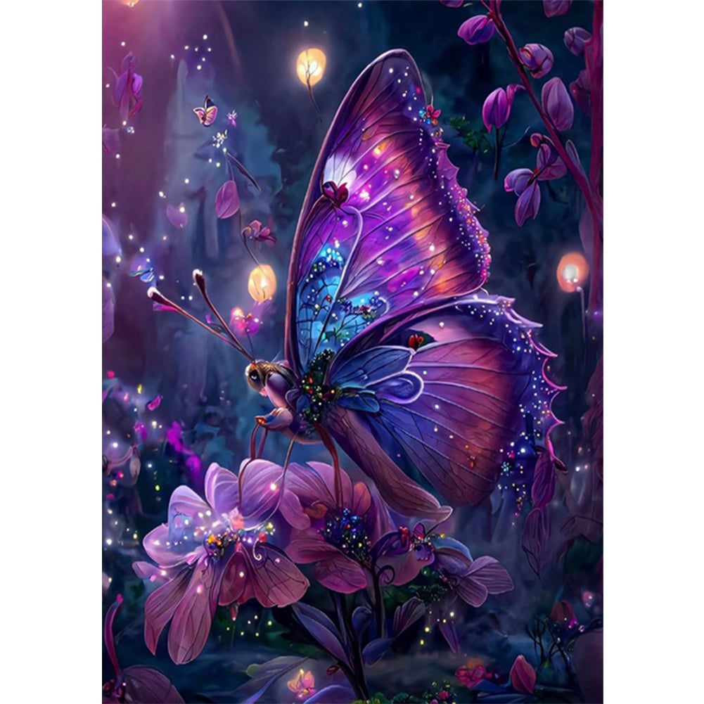 Dream Butterfly - Full Round Drill Diamond Painting 30*40CM