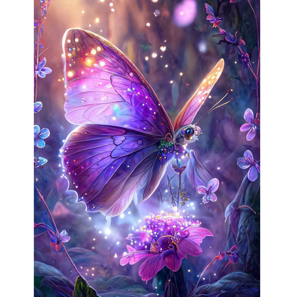 Dream Butterfly - Full Round Drill Diamond Painting 30*40CM