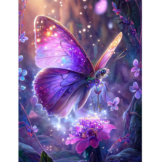 Dream Butterfly - Full Round Drill Diamond Painting 30*40CM